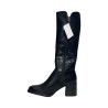 KEYS K-8583 stivali donna con tacco in pelle nero Keys - 2 KEYS stivali alti donna con tacco in pelle nero 