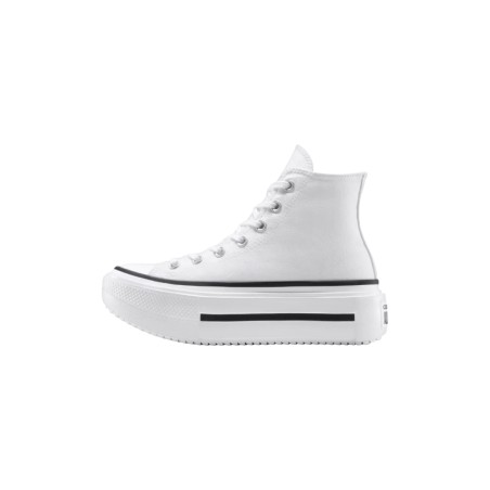 Converse Ctas Lift Double Stack Hi A12976C sneakers donna in tela bianco nero
