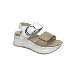 Igi&Co 7677600 sandali donna in pelle bianco castagno 2