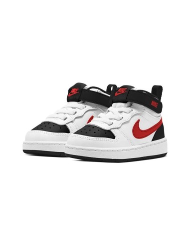 Nike Court Borough Mid 2 CD7784 110 sneakers bambino in similpelle bianco nero Nike - 1 Nike Court Borough Mid 2 sneakers alte b