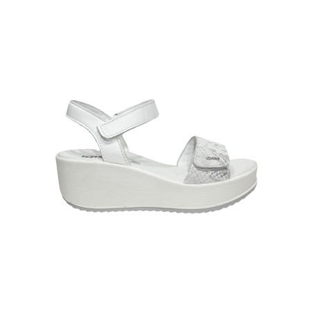 Igi&Co 7665644 sandali donna in pelle bianco argento