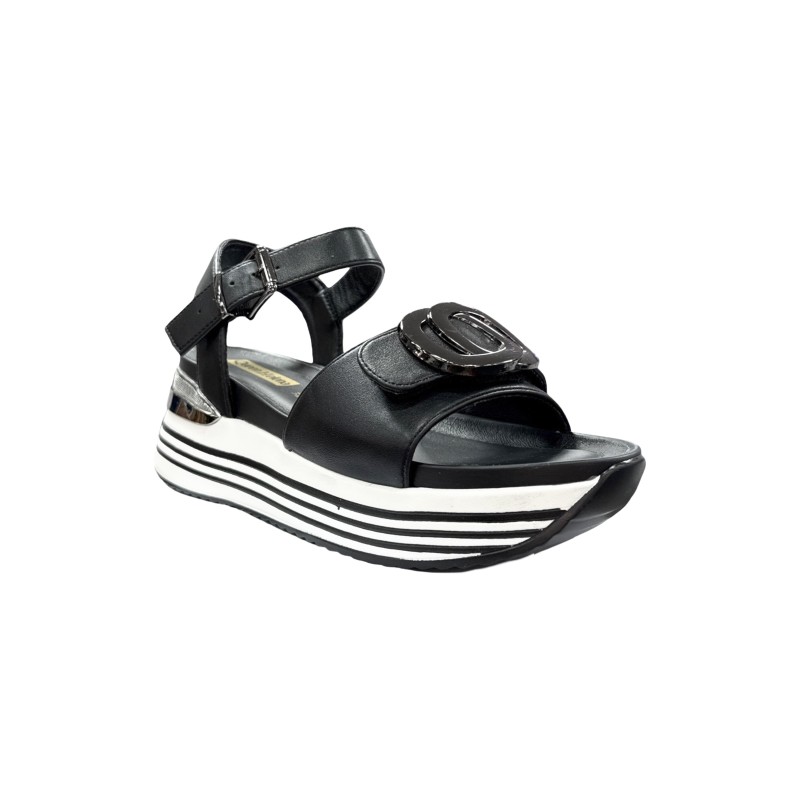 Queen Helena X32-225 sandali donna in similpelle nero