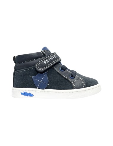 PRIMIGI 2903211 sneakers bambino in pelle e camoscio blu Primigi - 1 PRIMIGI scarpe alte con strappo e lacci finti elasticizzati