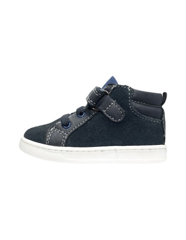 PRIMIGI 2903211 sneakers bambino in pelle e camoscio blu Primigi - 2 PRIMIGI scarpe alte con strappo e lacci finti elasticizzati