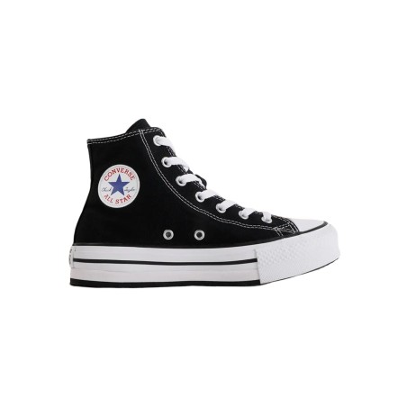Converse Ctas Eva Lift HI 372859C sneakers bambino in tessuto black/white/black