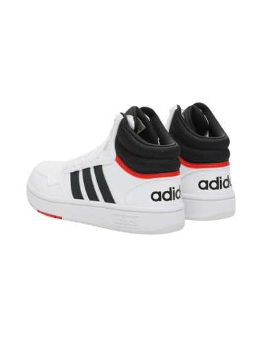 Adidas Hoops 3.0 Mid GY5543 sneakers uomo in similpelle bianco Adidas - 2 Adidas Hoops 3.0 MID scarpe alte uomo sportive in ecop