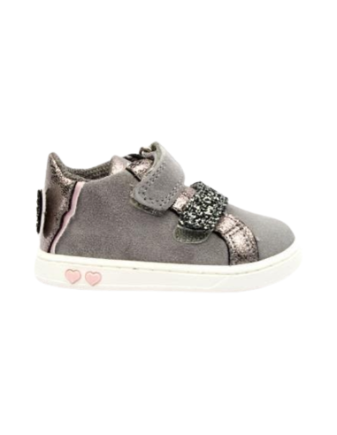 Primigi 4902122 sneakers bambina in camoscio laminato grigio Primigi - 1 Primigi scarpe bambina primi passi in camoscio con chiu