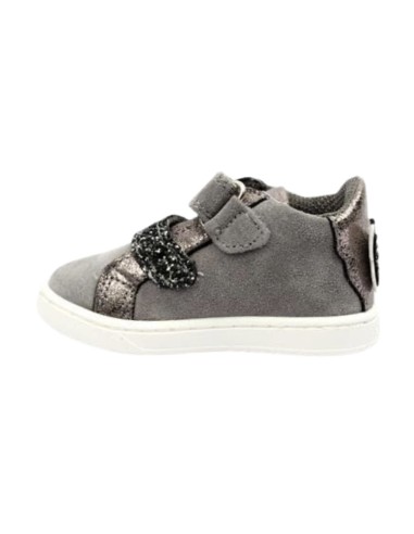 Primigi 4902122 sneakers bambina in camoscio laminato grigio Primigi - 2 Primigi scarpe bambina primi passi in camoscio con chiu