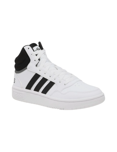 Adidas Hoops 3.0 MID GW3019 sneakers uomo in similpelle bianco Adidas - 1 Sneakers basket da uomo bianche Hoops 3.0 mid 