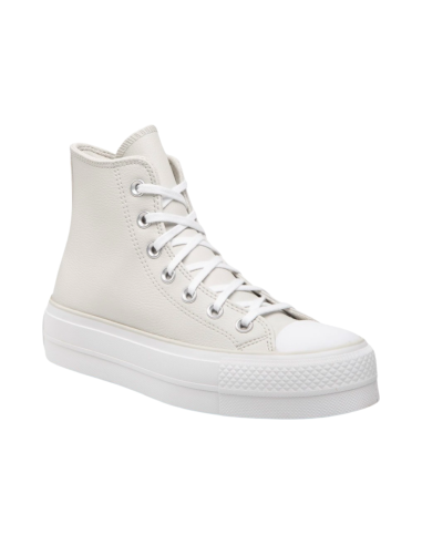 CONVERSE All Star CTAS Lift Hi A00902C sneakers donna in pelle color panna Converse - 1 Converse All Star CTAS Lift scarpe sport