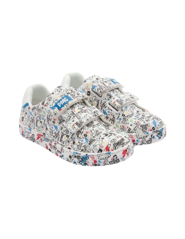 PRIMIGI 3950011 sneakers bambino in ecopelle bianco Primigi - 1 Primigi scarpe con apertura a strappi in nappa multifantasia 