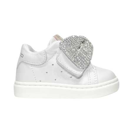 Balducci CSP5708B sneakers bambina primi passi in pelle bianco