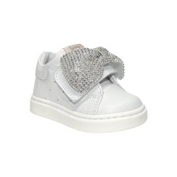 Balducci CSP5708B sneakers bambina primi passi in pelle bianco 2