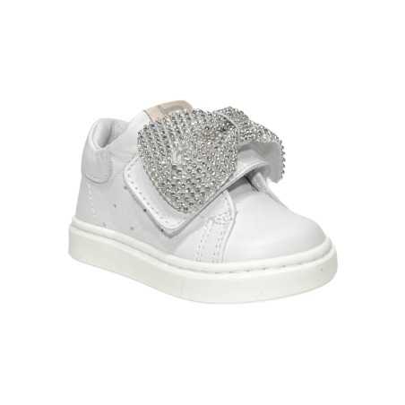 Balducci CSP5708B sneakers bambina primi passi in pelle bianco