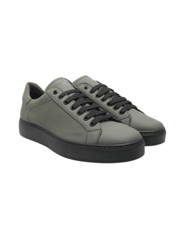 EXTON 83 scarpe uomo in pelle gommata verde Exton - 1 Exton sneakers casual basse uomo gommate verde militare 