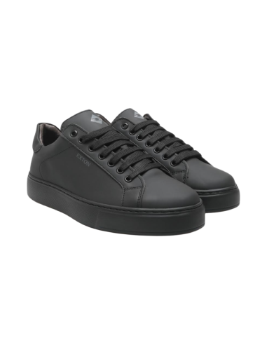 EXTON 83 sneakers uomo in pelle gommata nero Exton - 1 Exton scarpe casual basse uomo gommate nere 