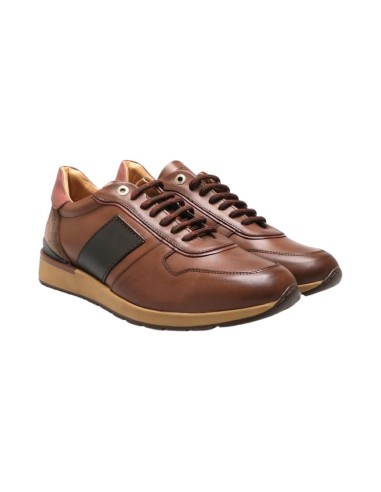 EXTON 488 sneakers uomo in pelle color legno Exton - 1 Exton scarpe uomo in vera pelle color legno 