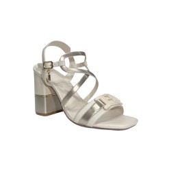 LAURA BIAGIOTTI 8537 sandali donna con tacco in pelle avorio 2