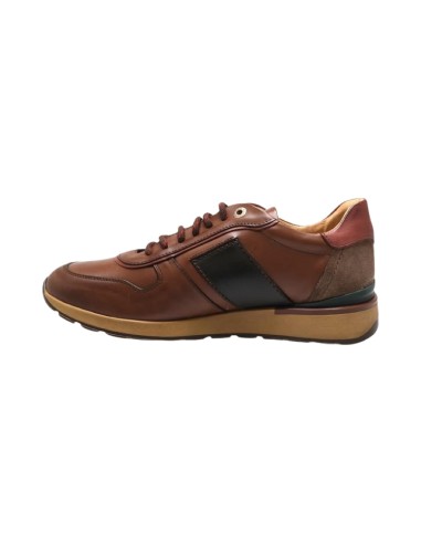 EXTON 488 sneakers uomo in pelle color legno Exton - 2 Exton scarpe uomo in vera pelle color legno 