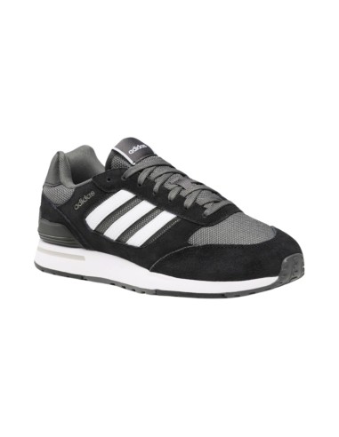 ADIDAS RUN 80s GV7302 sneakers sportive uomo in camoscio nero e bianco Adidas - 1 Adidas RUN 80s GV7302 scarpe casual uomo in ca