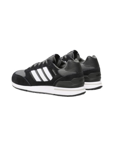 ADIDAS RUN 80s GV7302 sneakers sportive uomo in camoscio nero e bianco Adidas - 2 Adidas RUN 80s GV7302 scarpe casual uomo in ca