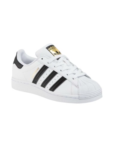 Adidas Superstar J FU7712  sneakers donna in similpelle bianco e nero Adidas - 1 Sneakers Adidas Superstar J FU7712 scarpe sport