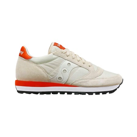Saucony Jazz Original S1044-685 sneakers donna in camoscio e tessuto color crema