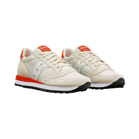 Saucony Jazz Original S1044-685 sneakers donna in camoscio e tessuto color crema