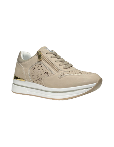 QUEEN HELENA X30-1 sneakers donna in similpelle beige Queen Helena - 3 Queen Helena Shoes scarpe donna primavera estate in ecope