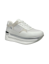 QUEEN HELENA X30-20 sneakers donna in similpelle camoscio e tessuto bianco Queen Helena - 3 Queen Helena Shoes scarpe donna prim